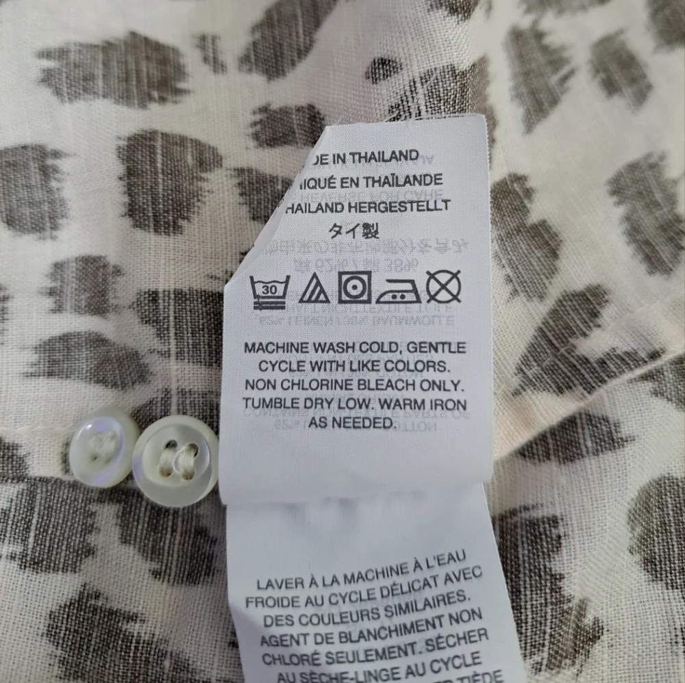 J. Crew Leopard Print Button Down Shirt - Black and White - Picture 11 of 16